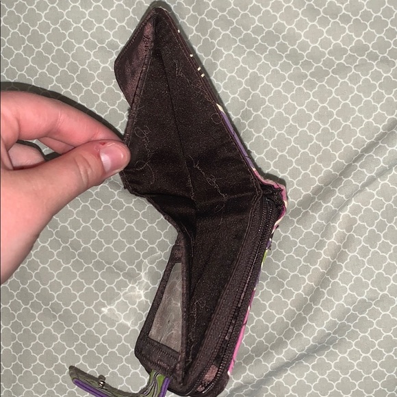 vera bradley brown floral wallet - Picture 4 of 5